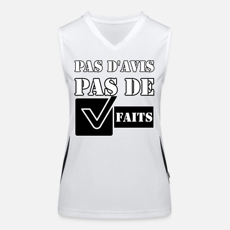 PAS D'AVIS. PAS DE FAITS. Débardeur respirant contrasté Femme