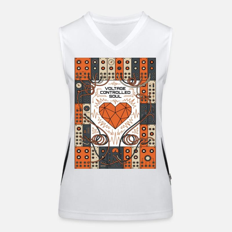 Spannungsgesteuerte Seele. Synthie Funktionelles Kontrast-Tank Top für Frauen