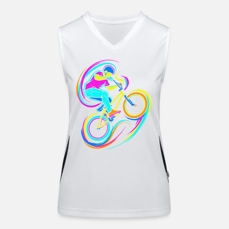 BMX Fahrer Funktionelles Kontrast-Tank Top für Frauen
