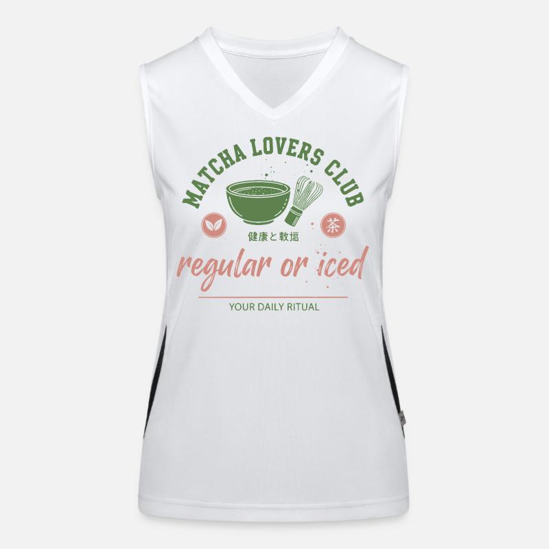 Matcha Lovers Club Regelmäßiges oder Eisgekühltes Tagesritual Funktionelles Kontrast-Tank Top für Frauen
