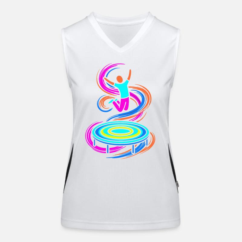 Trampolin Springer Funktionelles Kontrast-Tank Top für Frauen