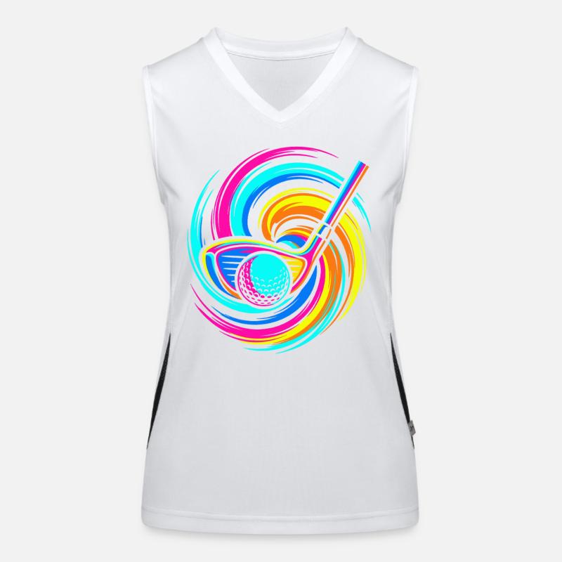 Golfschläger Funktionelles Kontrast-Tank Top für Frauen