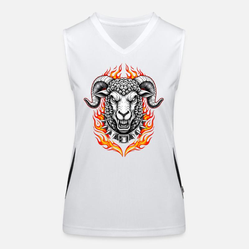 Fête de Pâques Heavy Metal Rocker Easter Egg Easter Bunny Débardeur respirant contrasté Femme