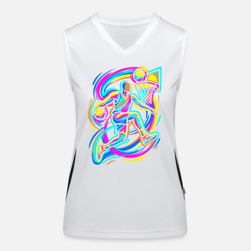 Basketball Dunk Funktionelles Kontrast-Tank Top für Frauen