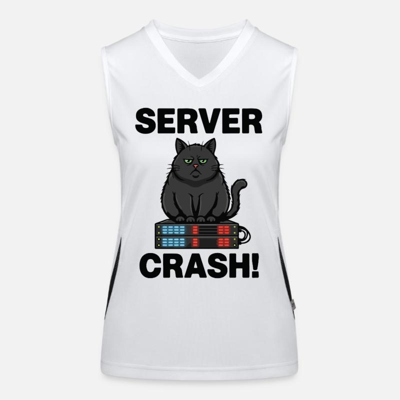 Serverabsturz Chat-Computer-Humor Funktionelles Kontrast-Tank Top für Frauen