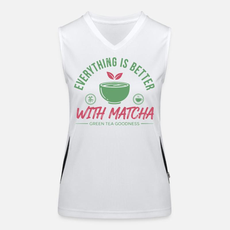 Everything Is Better With Matcha Green Tea Funktionelles Kontrast-Tank Top für Frauen