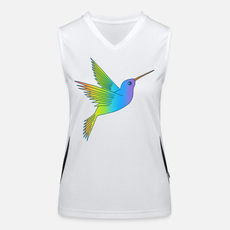 Regenbogenvogel Funktionelles Kontrast-Tank Top für Frauen