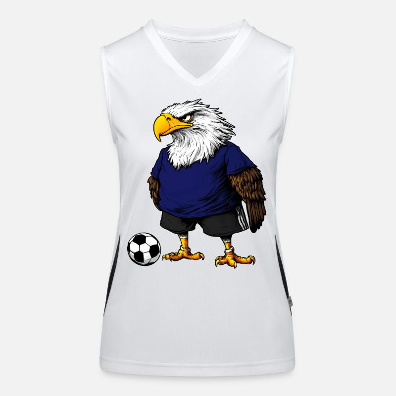 Eagle Soccer Bird - Women's Functional Contrast Tank Top - white/black