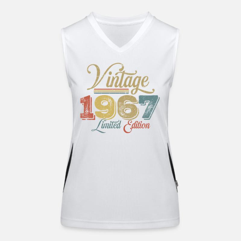Vintage 1967 Funktionelles Kontrast-Tank Top für Frauen