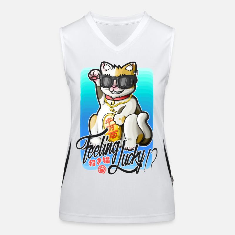 Fühlst du dich glücklich!? Funktionelles Kontrast-Tank Top für Frauen
