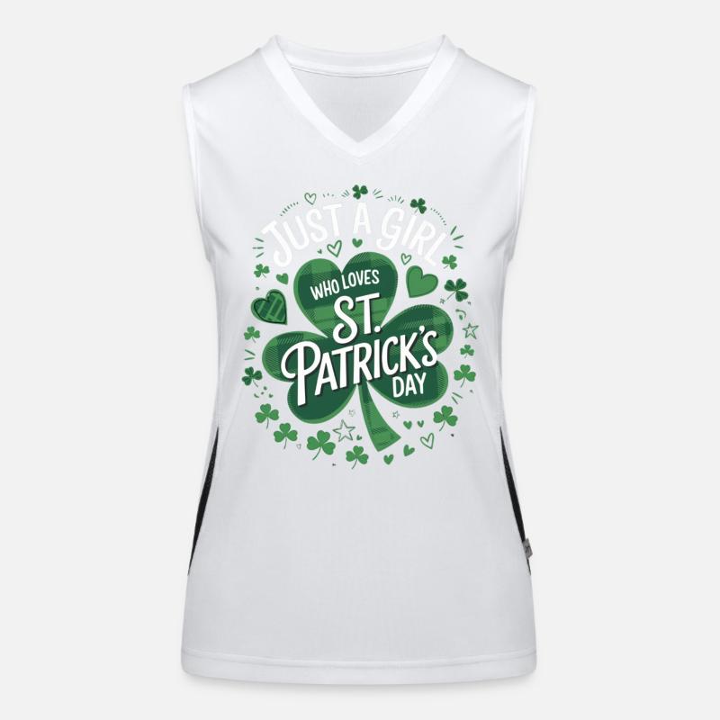 Une fille adore la Saint-Patrick Débardeur respirant contrasté Femme