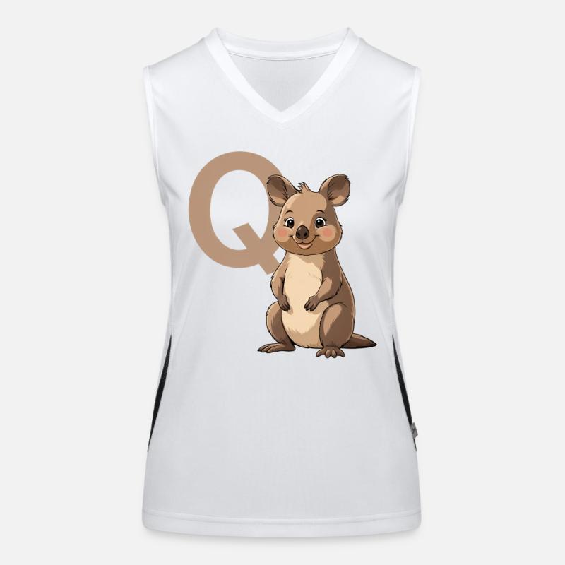 Koala mit Q Mascot-Design Funktionelles Kontrast-Tank Top für Frauen