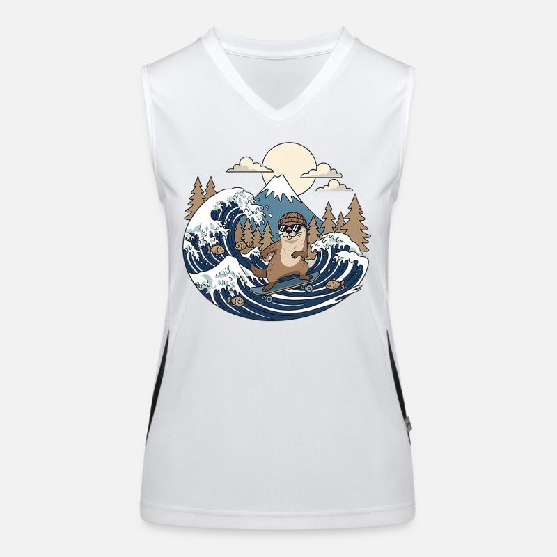 Kawaii Skateboard Bieber Débardeur respirant contrasté Femme