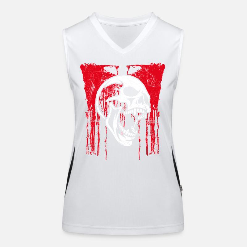 Schädel schreit Funktionelles Kontrast-Tank Top für Frauen