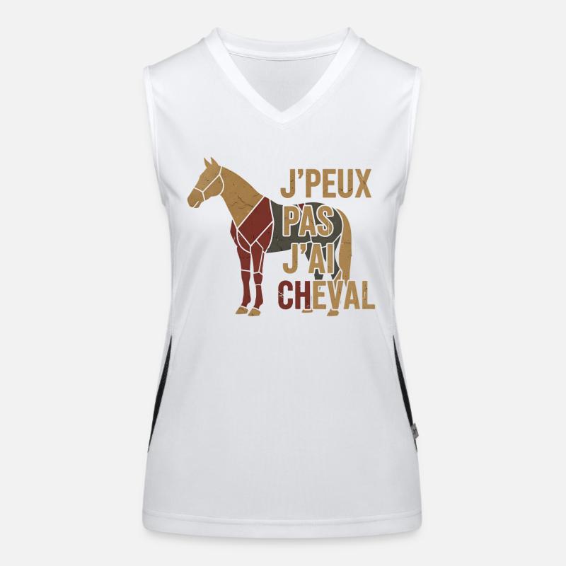 Ich kann nicht, ich habe ein Pferd Funktionelles Kontrast-Tank Top für Frauen