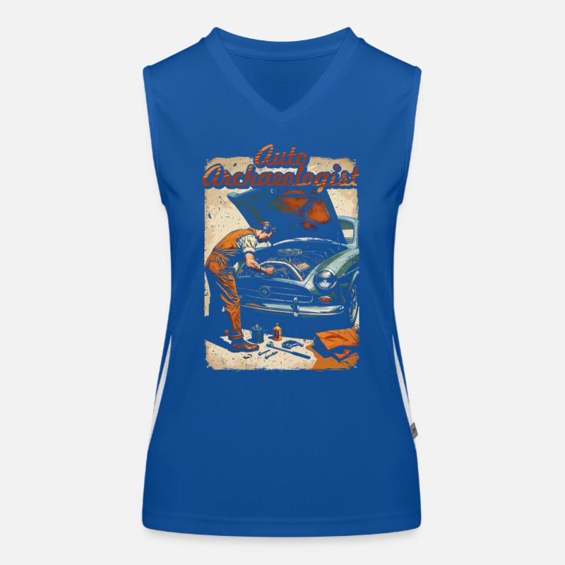 Car Restoration Car Archaeologist Women's Functional Contrast Tank Top