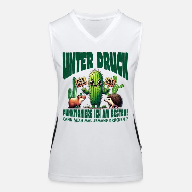 Sous pression : Câlins sans cactus Débardeur respirant contrasté Femme