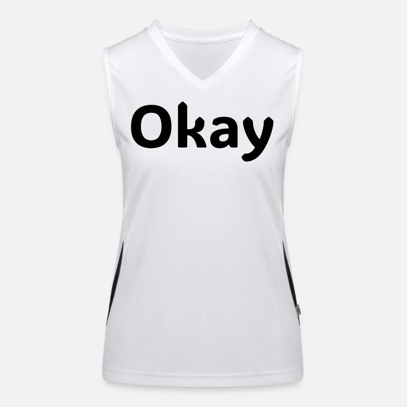 Okay Statement-Hemd Minimalistisches Design Funktionelles Kontrast-Tank Top für Frauen