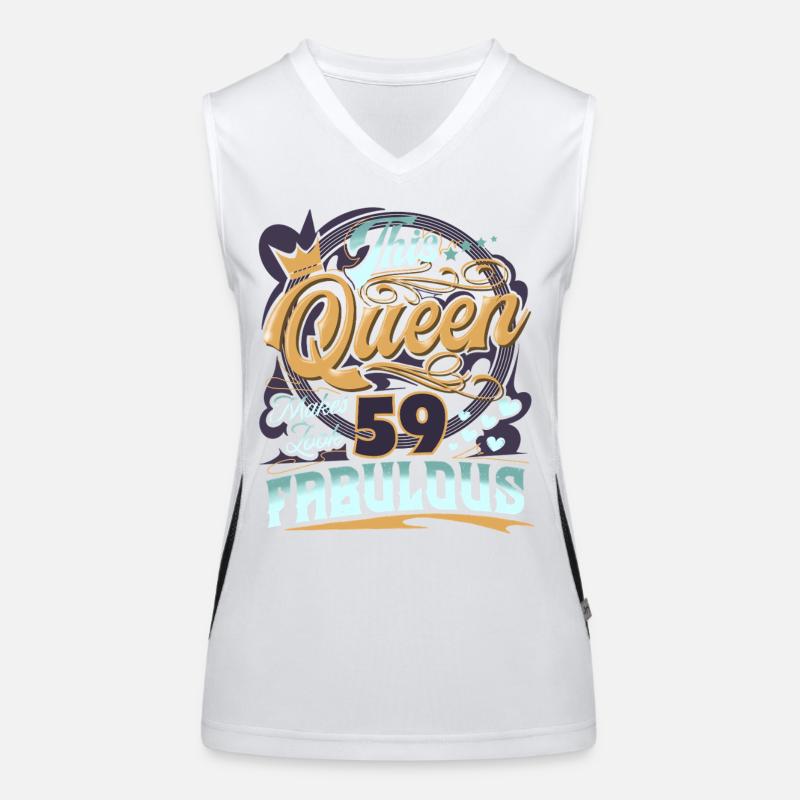 59. Geburtstag Queen Funktionelles Kontrast-Tank Top für Frauen