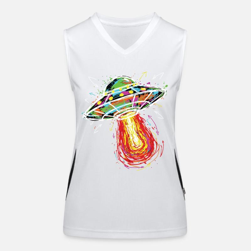 UFO Space Scribble Scribble Color Women's Functional Contrast Tank Top
