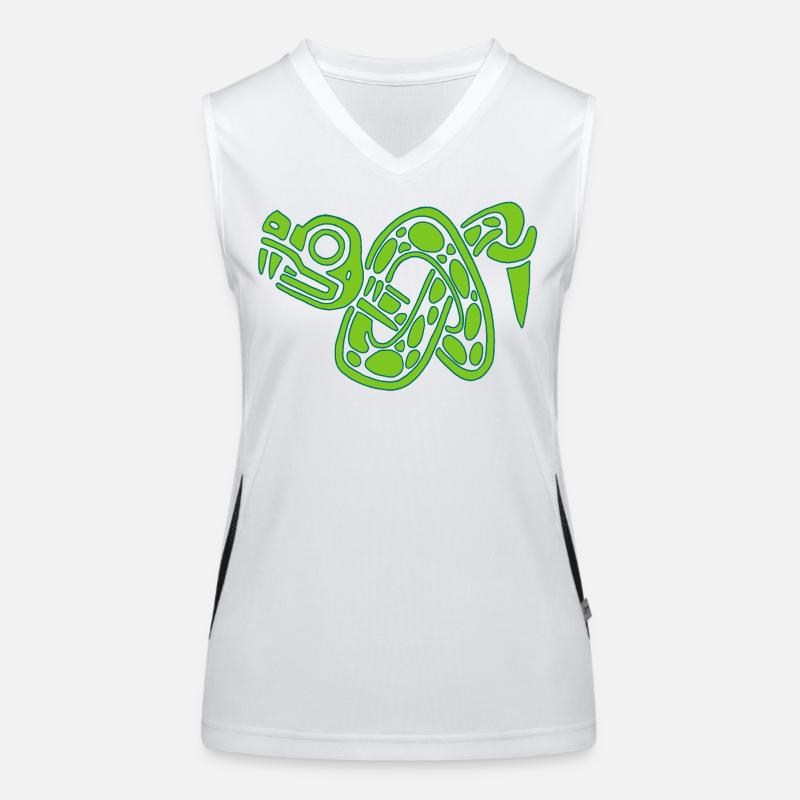 Noeud de serpent vert Débardeur respirant contrasté Femme