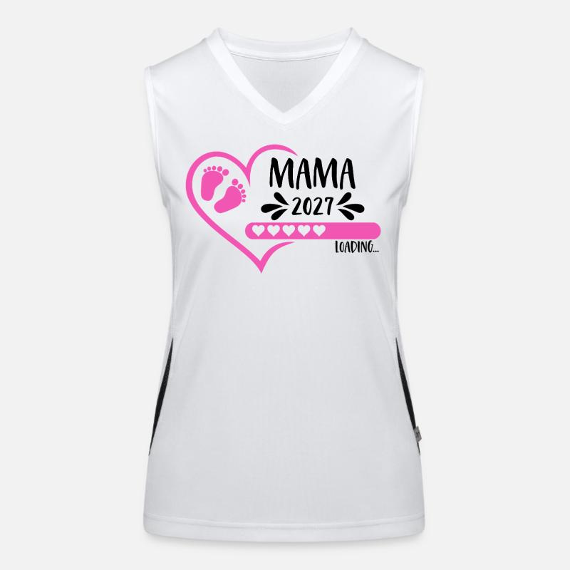Mama 2027 loading Herz Version Mädchen pink Funktionelles Kontrast-Tank Top für Frauen