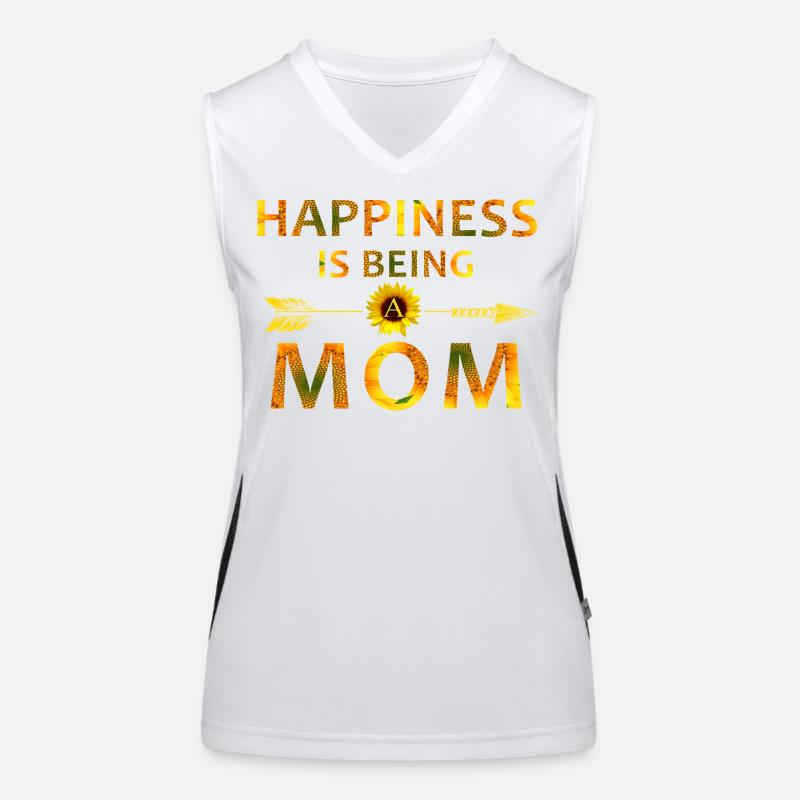 Glück ist, Mutter zu sein – Sonnenblumen-Muttertag Funktionelles Kontrast-Tank Top für Frauen