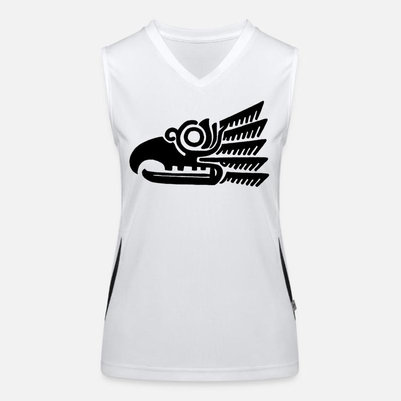 Schwarzer Vogelkopf Funktionelles Kontrast-Tank Top für Frauen