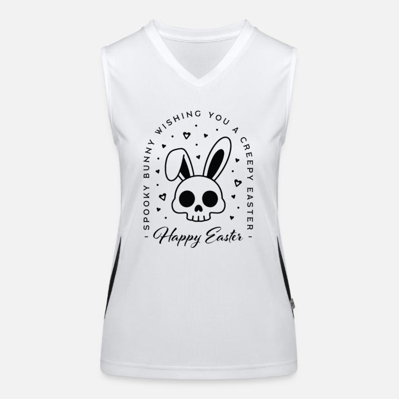 Joyeuses Pâques, vœux flippants lapin Débardeur respirant contrasté Femme