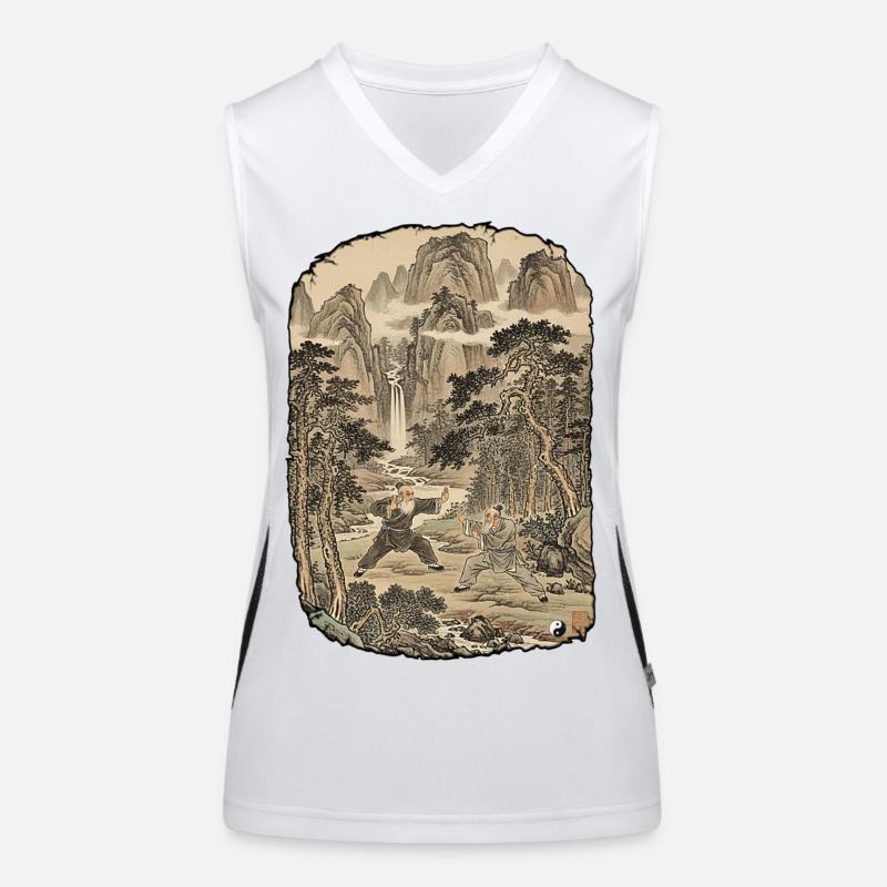 Kung Fu Tradition Funktionelles Kontrast-Tank Top für Frauen