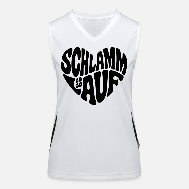 Course de boue 2026 - Forme de cœur - Course de boue 2026 Débardeur respirant contrasté Femme