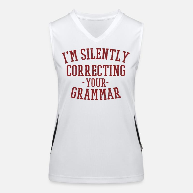 Ich korrigiere still deine Grammatik Funktionelles Kontrast-Tank Top für Frauen