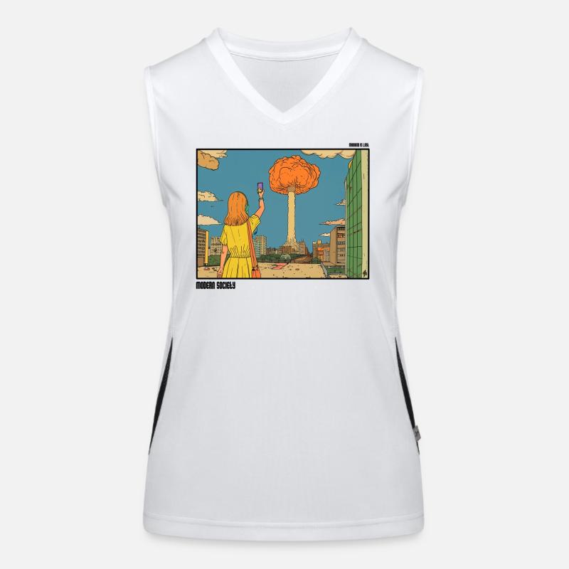 Selfie devant un Nuclear Puff Débardeur respirant contrasté Femme