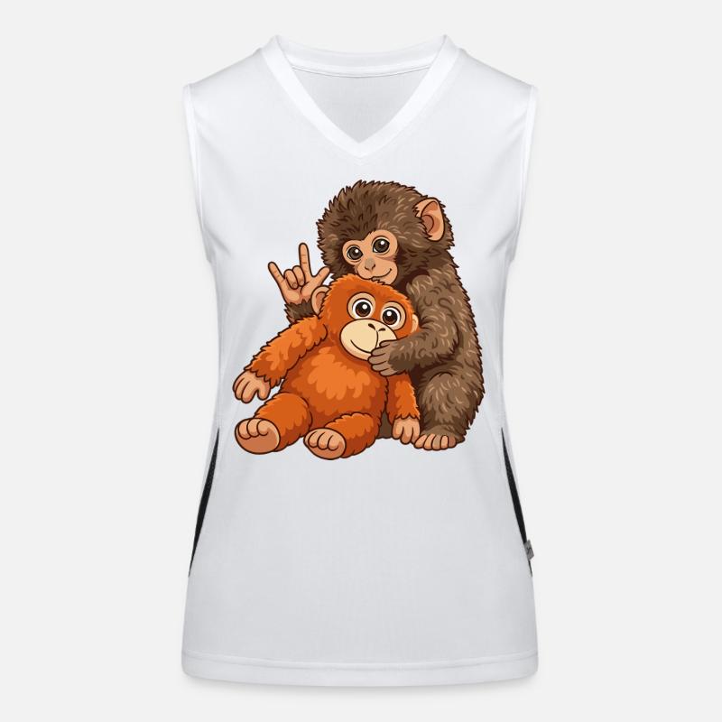 Monkey Punch Affe Süß Geschenk Funktionelles Kontrast-Tank Top für Frauen