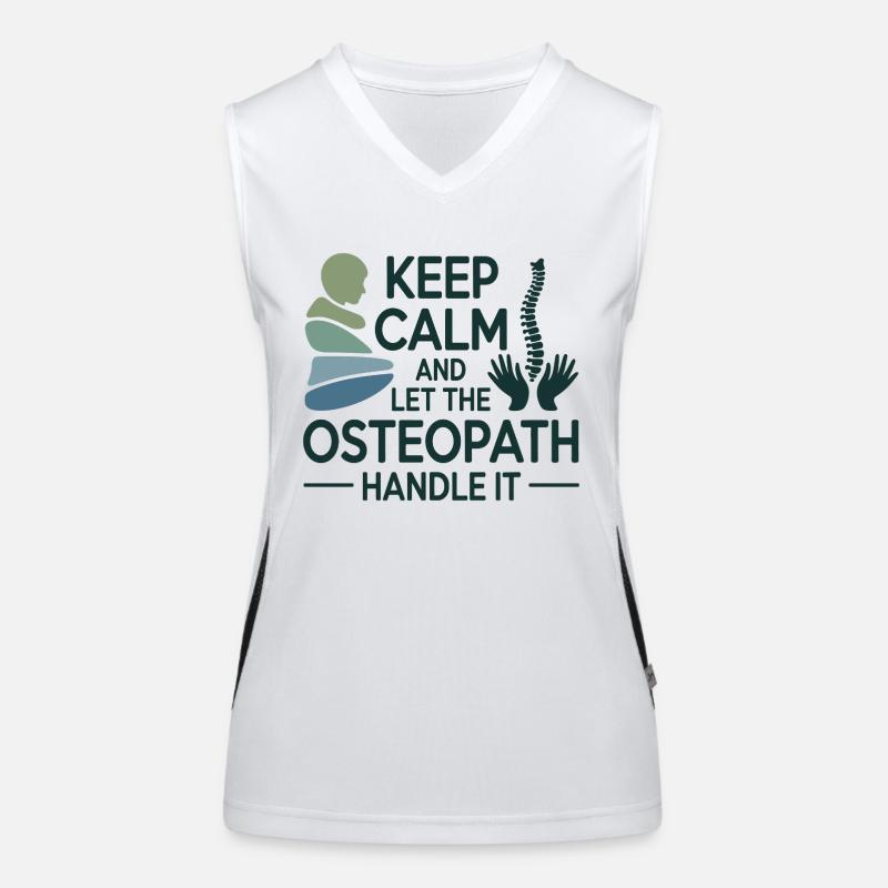 Osteopath Bleib ruhig Handle Professionell Funktionelles Kontrast-Tank Top für Frauen