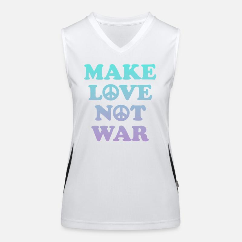 Make love not war Women's Functional Contrast Tank Top