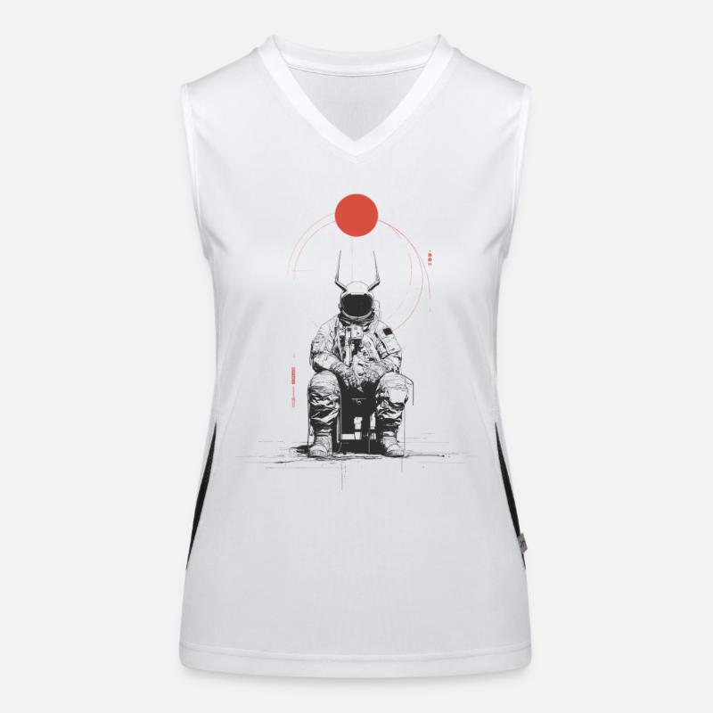 Silhouette im Orbit Funktionelles Kontrast-Tank Top für Frauen