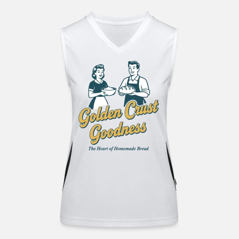 Sauerteigbrot Backen Mit Goldener Kruste Funktionelles Kontrast-Tank Top für Frauen