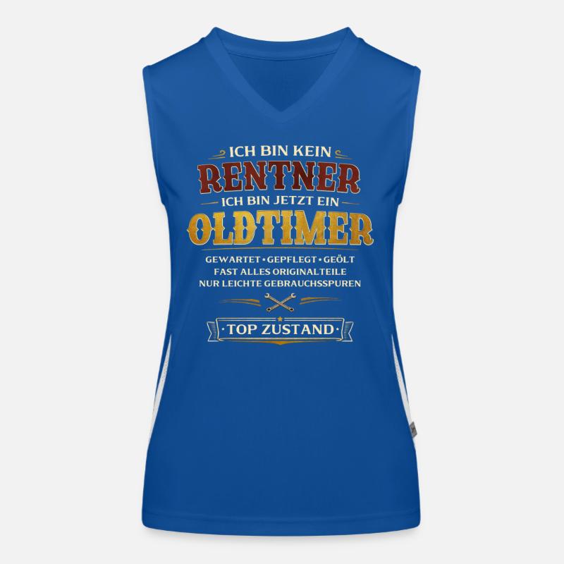 Rente Geschenk Mann Rentner Ruhestand Oldtimer Funktionelles Kontrast-Tank Top für Frauen