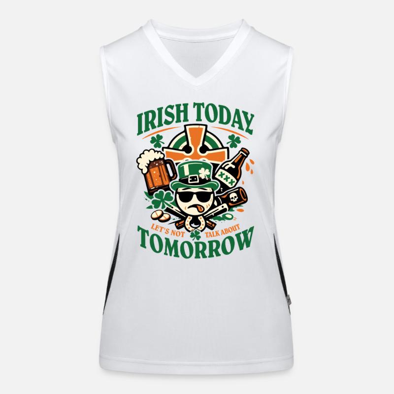 Irish Today | Ne parle pas de demain | Saint Patrick Débardeur respirant contrasté Femme