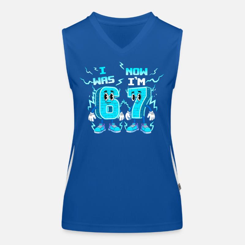  was 6 Now Im 7 Six Seven 6 7 Meme  Funktionelles Kontrast-Tank Top für Frauen