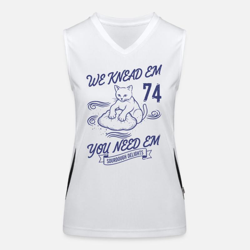 Sauerteigbrot Backen Wir kneten sie Du brauchst sie Funktionelles Kontrast-Tank Top für Frauen