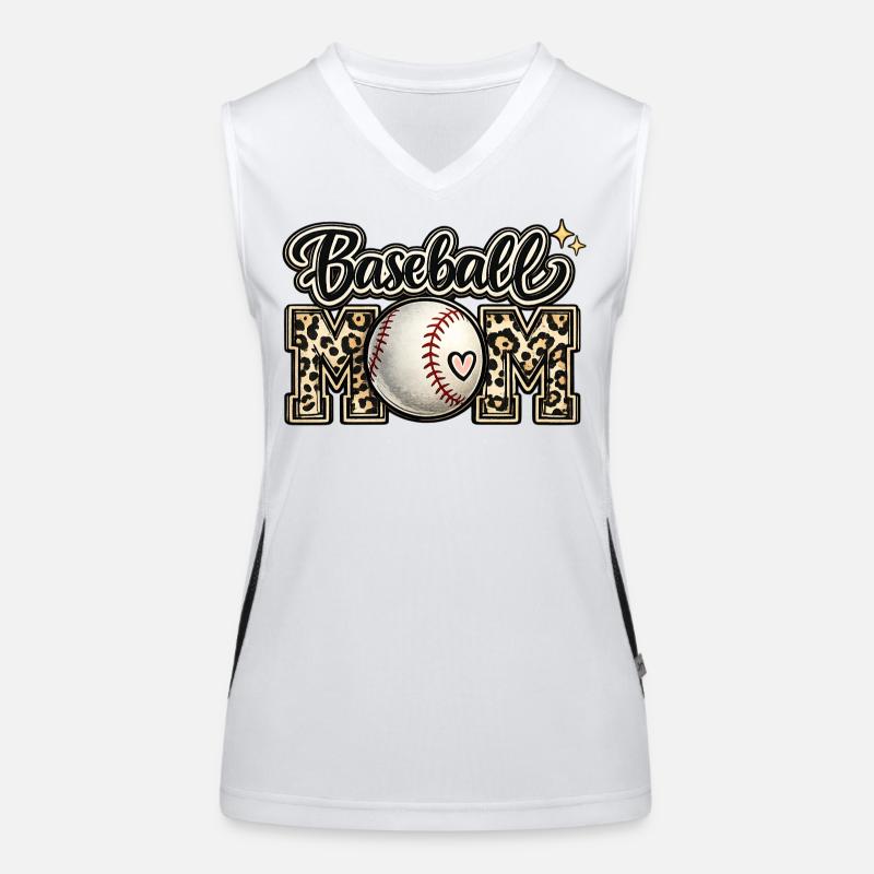 Baseball-Mama-Leopard-Hemd-Geschenk zum Muttertag Funktionelles Kontrast-Tank Top für Frauen