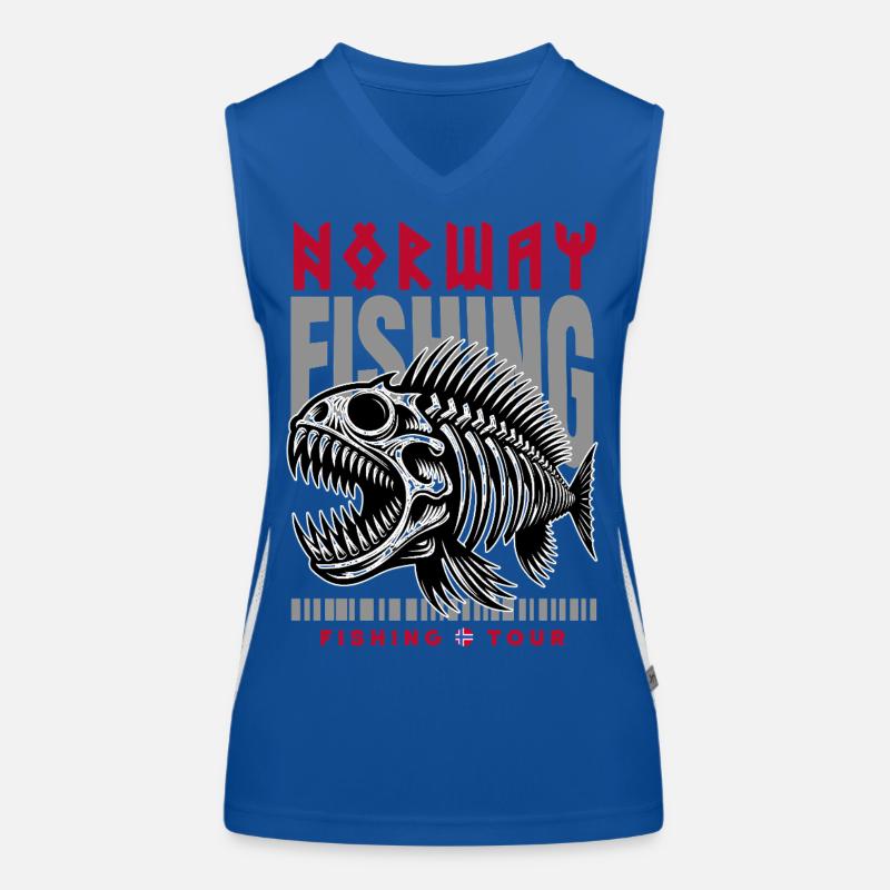 Norwegen Angeltour Funktionelles Kontrast-Tank Top für Frauen