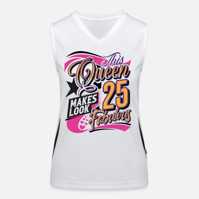 25th Birthday Queen Women's Functional Contrast Tank Top