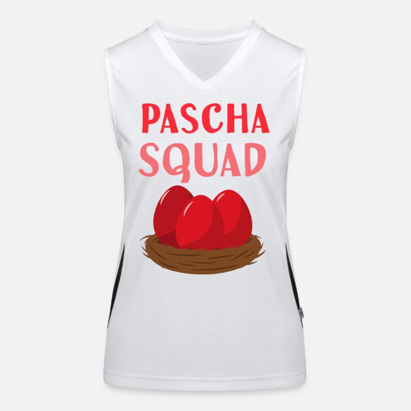 Greek Easter Pascha Squad Orthodox Easter Women's Functional Contrast Tank Top