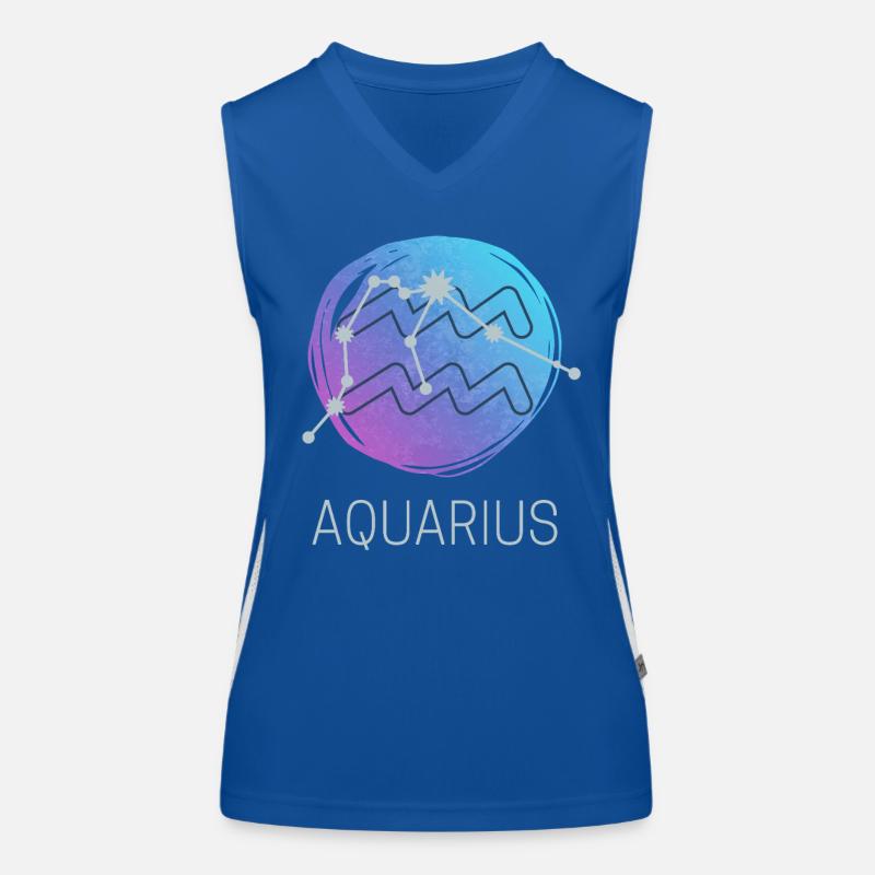 Wassermann Tierkreiszeichen Horoskop Sternzeichen Funktionelles Kontrast-Tank Top für Frauen
