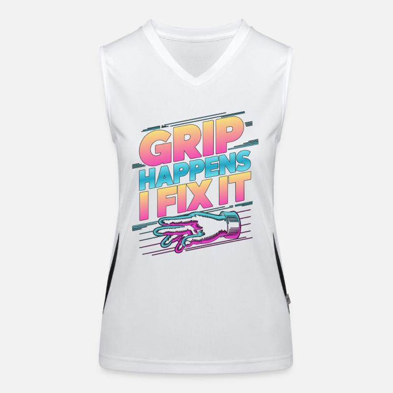 Hand Therapist Grip Happens I Fix Physiotherapist Funktionelles Kontrast-Tank Top für Frauen