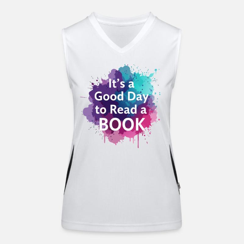 Reading Books Good Day Women's Functional Contrast Tank Top