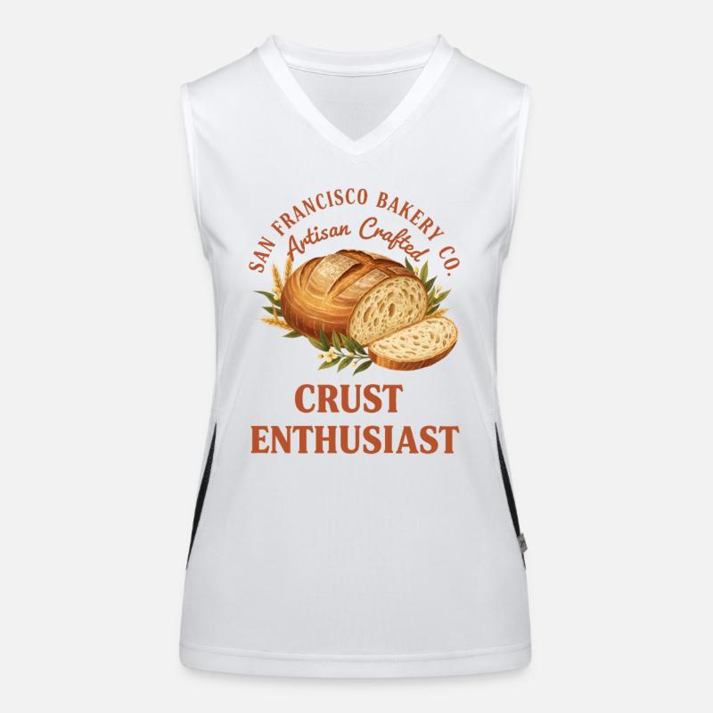 Sourdough Bread Baking Sourdough Starter Crust Women's Functional Contrast Tank Top